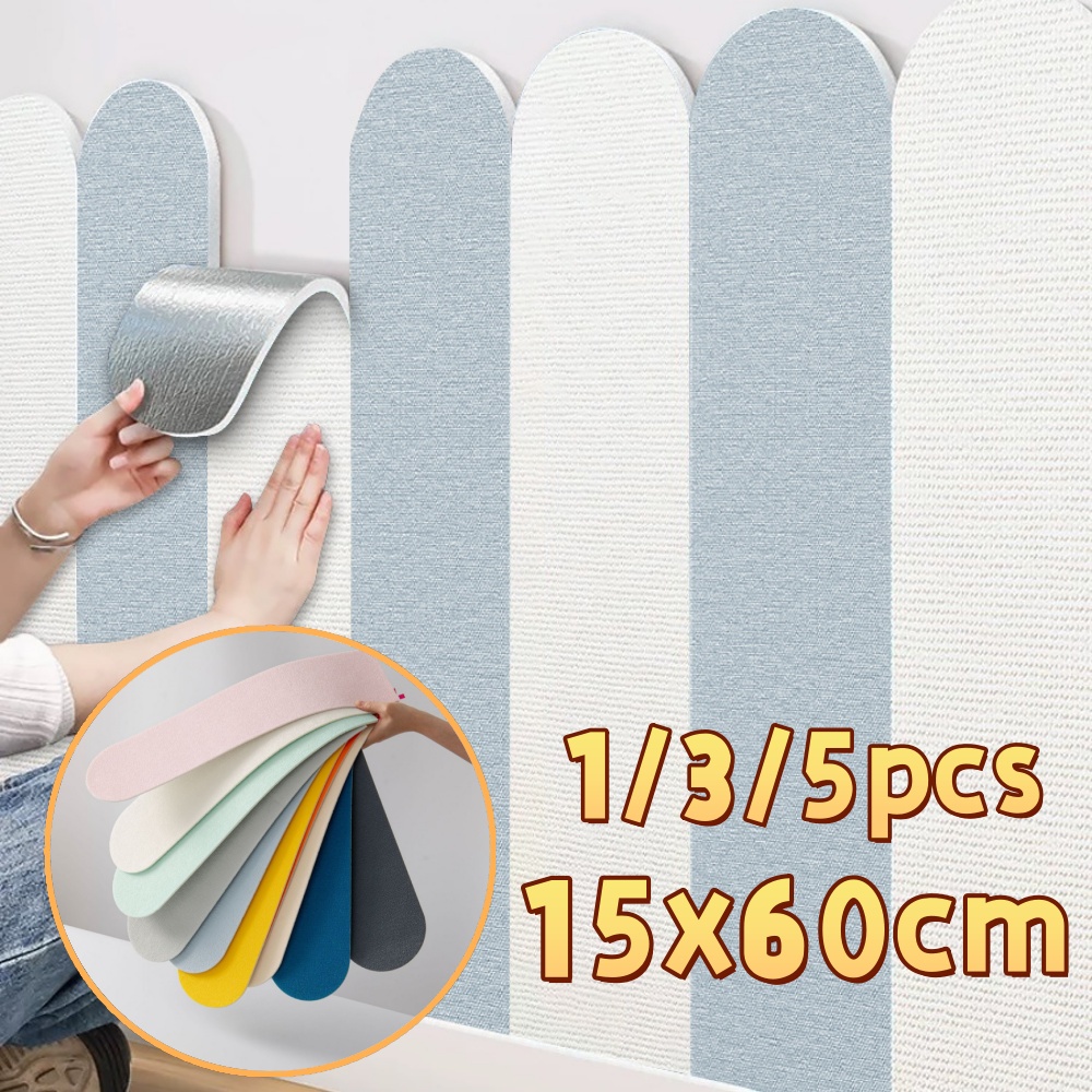 Wall Panel 3D Texture - 1/3/5pcs 자기 접착식 규조토 진흙 벽