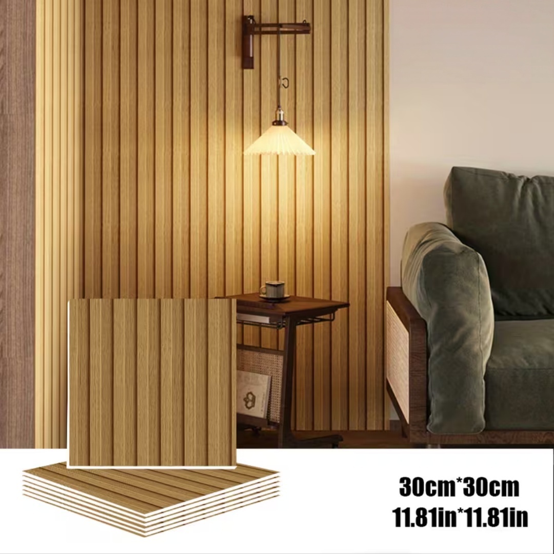 Wall Panel 3D Texture - 2D 자가 접착 PVC 우드 그레인