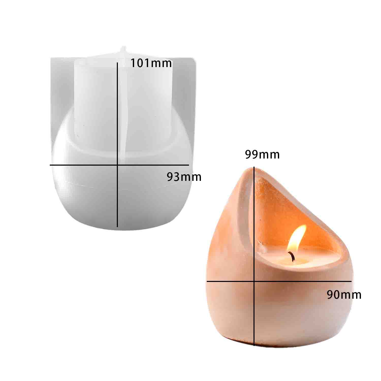 Ceramic Candle Vessel - DIY 에폭시 레진 몰드 물방울 아로마