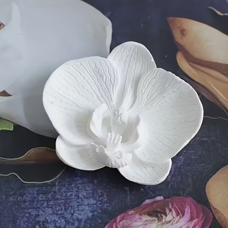 Ceramic Candle Vessel - 3D 나비 난초 실리콘 양초 몰드