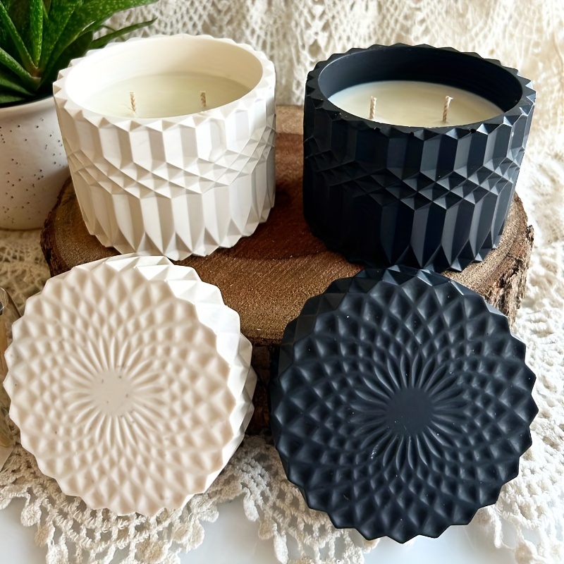 Ceramic Candle Vessel - 1세트 리플 캔들 컵 레진 몰드