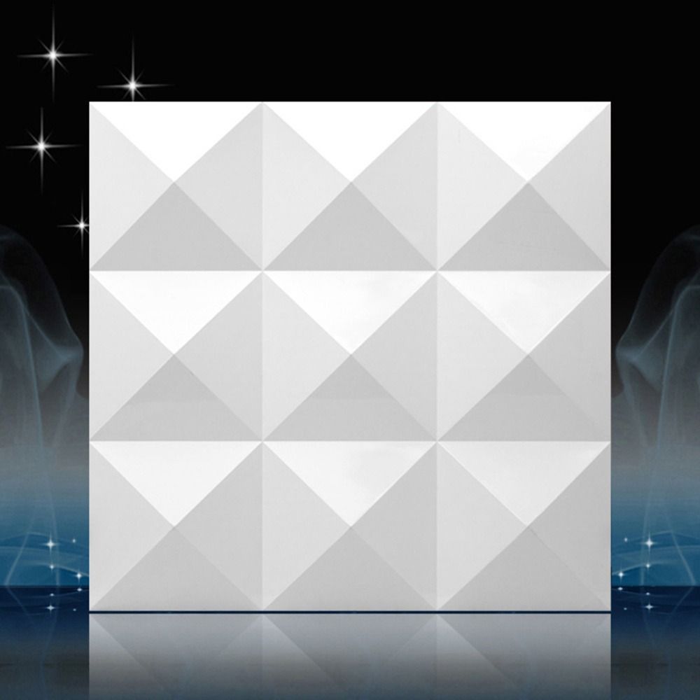 Wall Panel 3D Texture - 화이트 3D 벽면 패널 50*50cm 엠보싱