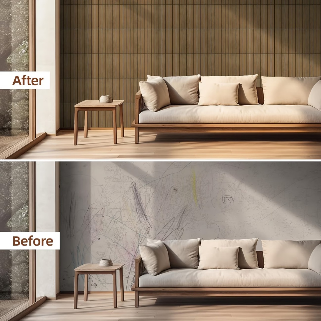 2D 자가 접착 PVC 우드 그레인 필 앤 스틱 패널, - Wall Panel 3D Texture 리뷰 및 가격