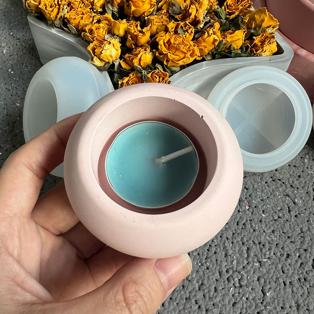 둥근 실리콘 몰드 DIY 콘크리트 양초 컵 양초 거치대 - Ceramic Candle Vessel 리뷰 및 가격