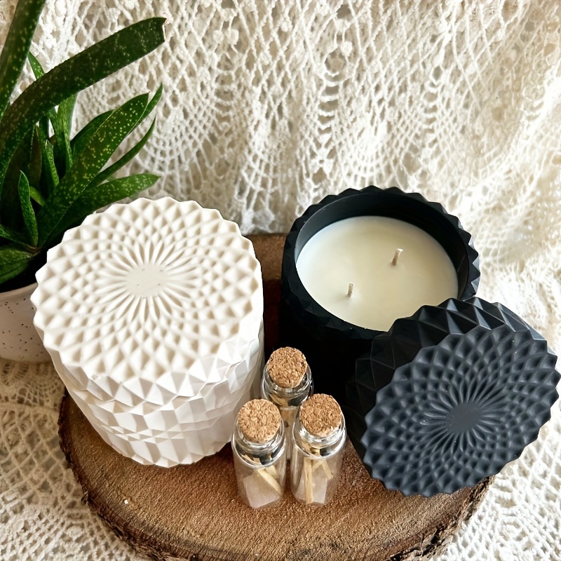 1세트 리플 캔들 컵 레진 몰드 실린더 석고 캔들 용기 - Ceramic Candle Vessel 리뷰 및 가격