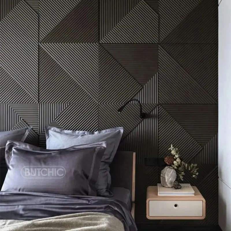 12pcs 50cm 3D 벽 장식 나뭇결 슬레이트 벽  - Wall Panel 3D Texture 리뷰 및 가격