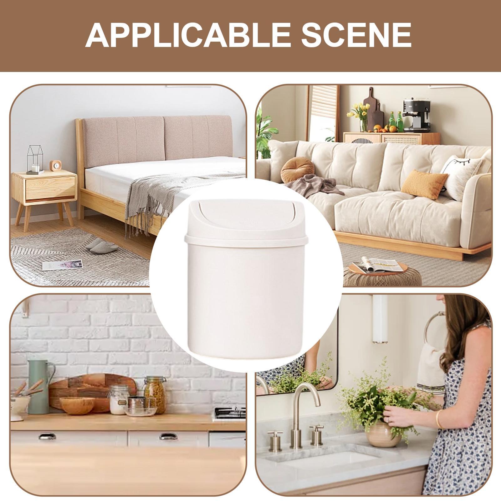 미니 책상용 휴지통, 뚜껑이 뚁겹게 열리는 테이블탑 휴 - Interior Design Your Home 리뷰 및 가격