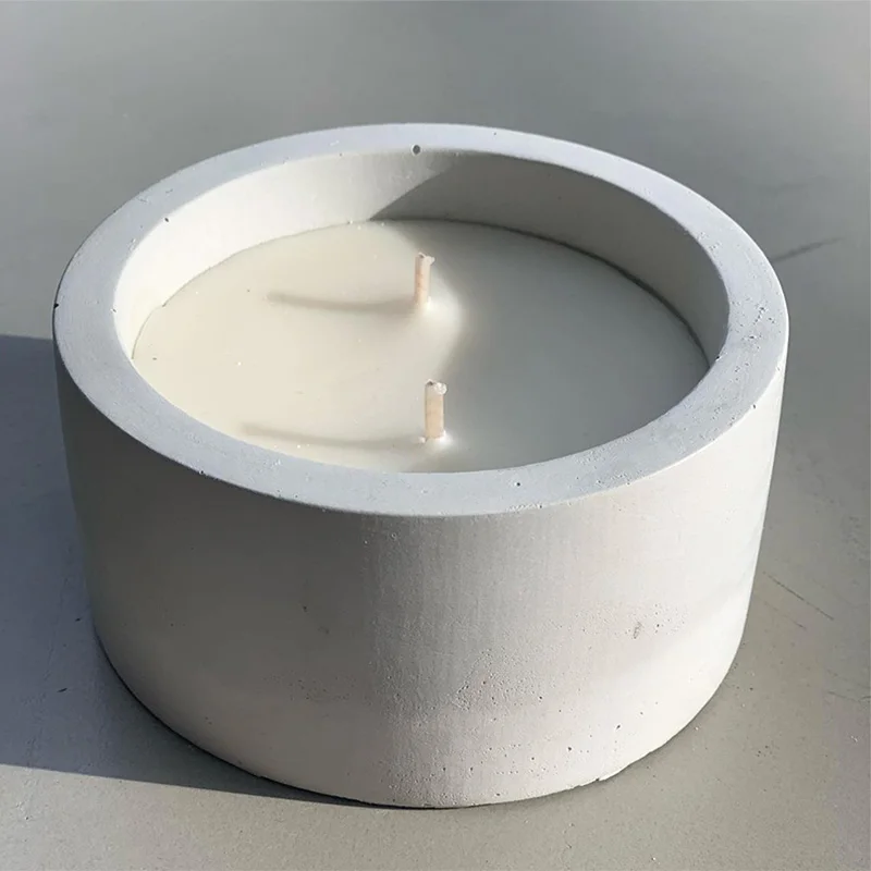 3 크기 촛불 컵 홀더에 대 한 라운드 시멘트 콘크리트 - Ceramic Candle Vessel 리뷰 및 가격