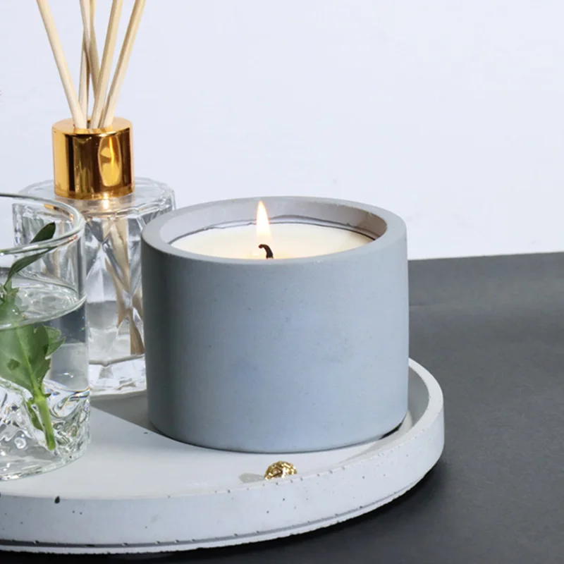 3 크기 촛불 컵 홀더에 대 한 라운드 시멘트 콘크리트 - Ceramic Candle Vessel 리뷰 및 가격