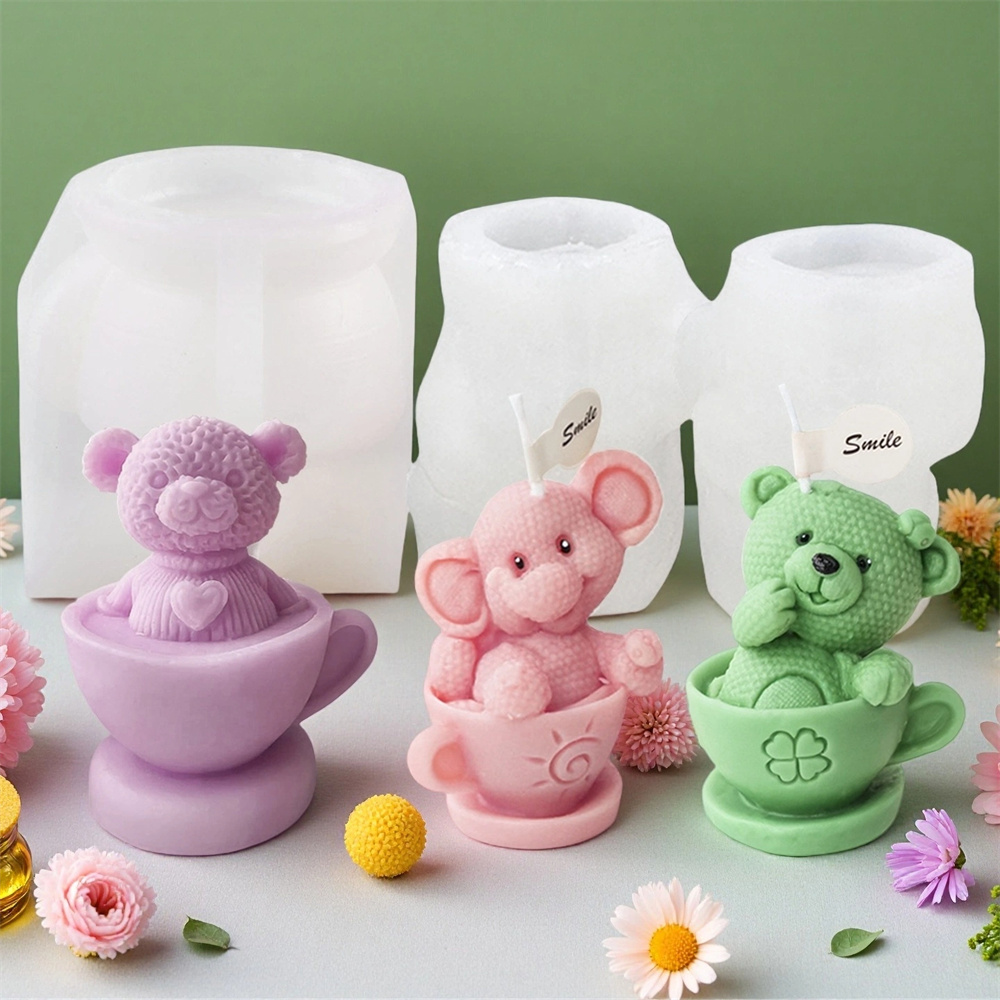 테디베어 컵 실리콘 몰드 만화 곰 양초 비누 몰드 DI - Ceramic Candle Vessel 리뷰 및 가격
