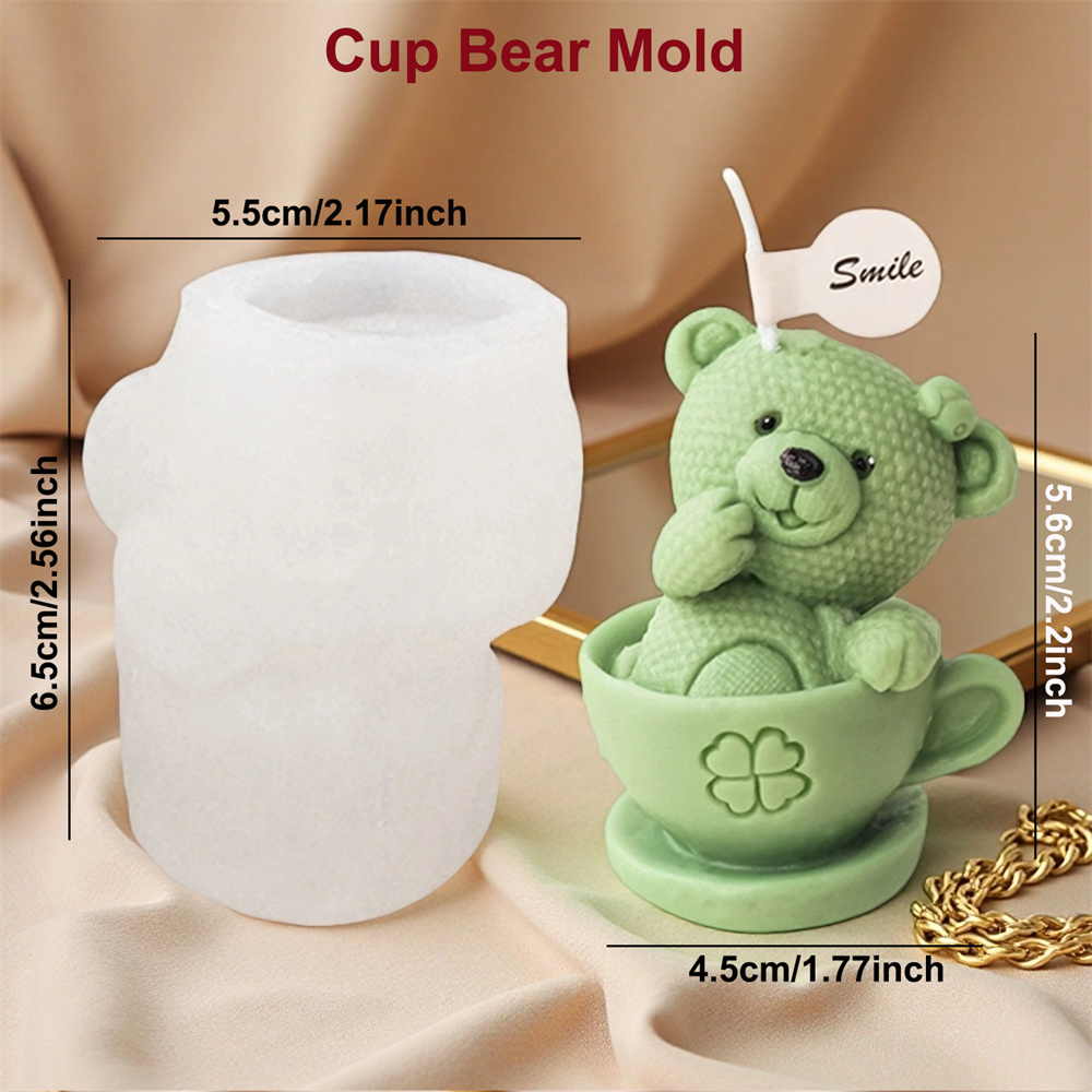 테디베어 컵 실리콘 몰드 만화 곰 양초 비누 몰드 DI - Ceramic Candle Vessel 리뷰 및 가격