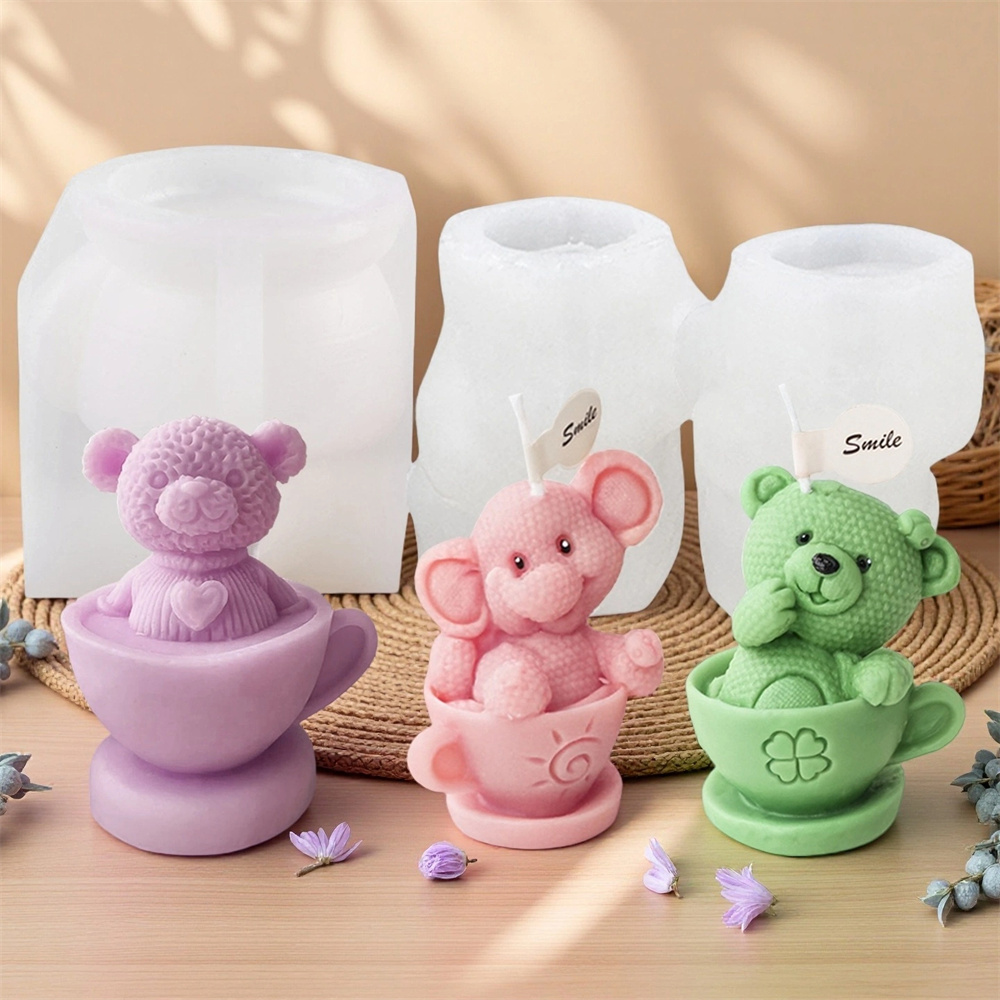 테디베어 컵 실리콘 몰드 만화 곰 양초 비누 몰드 DI - Ceramic Candle Vessel 리뷰 및 가격
